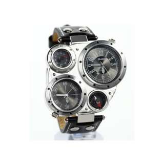 New Cool Men Women Dual Time Zone Homme Montre Military Comping Watch 