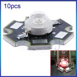 10pcs 3W High Power Bright Star LED Light Lamp Bulb Red for Aquarium 
