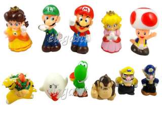 Nintendo Super Mario Brothers Luigi Bowser Yoshi 11 Figures Set