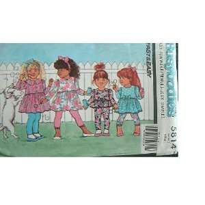  LEGGINGS SIZE 4 5 6 FAST & EASY BUSYBODIES BY BUTTERICK PATTERN 5814