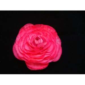  NEW Hot Pink Ranunculus Hair Flower Clip, Limited. Beauty