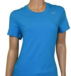 Nike Womens Dri Fit Cotton Training T Shirt Blue  