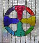 Celtic Cross Rainbow Real Stained Glass Art Suncatcher​