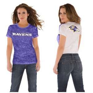  Baltimore Ravens Womens Superfan Burnout Tee from Touch 