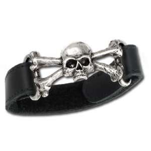  Skull n Bones Strap   Alchemy Gothic Bracelet Jewelry