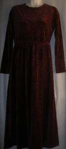 LL BEAN Womens 4P Cranberry Red Wine Long Sleeve Velvet Knit 