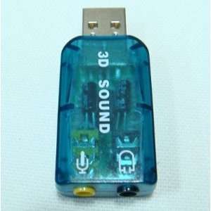  Channel 3D AUDIO SOUND CARD ADAPTER For HEADPHONES MIC Microphone