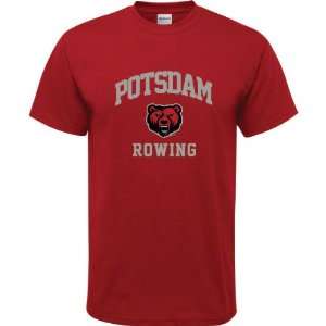  SUNY Potsdam Bears Cardinal Red Youth Rowing Arch T Shirt 