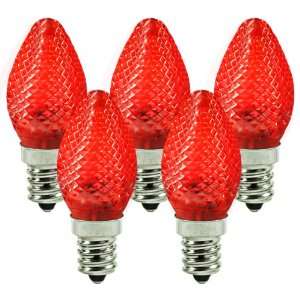 25 Bulbs C7 LED   Red   Candelabra Base   Christmas Lights   Christmas 