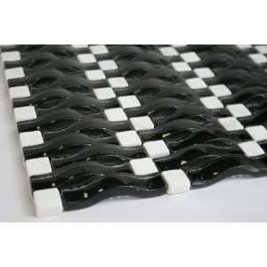  C9   Light in The Night 3D Waves Arch Glass Tile