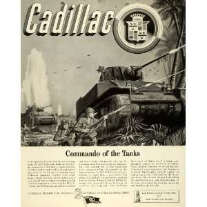  1943 Ad Cadillac General Motors M5 Army Armored Artillery 