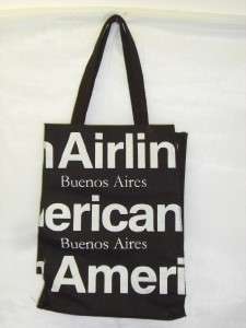 American Airlines Black Carry Tote BAG Buenos Aires  