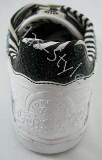 Men Christian Audigier Hardy Black White STACT Shoes 12  