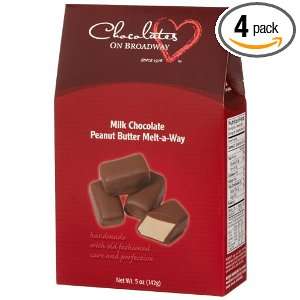   Milk Chocolate Peanut Butter Melt a Way, 5 Ounce Boxes (Pack of 4