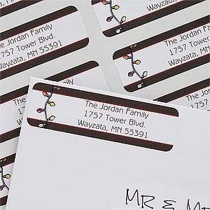  Christmas Lights Personalized Address Labels Office 