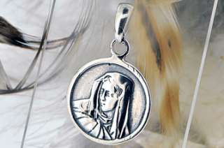 925 Sterling Silver Handmade Virgin Mary Pendant  