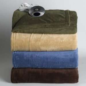 Cannon Microplush Heated Blanket Twin Size Tan Color with Automatic 