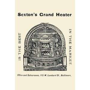  Sextons Grand Heater   12x18 Framed Print in Gold Frame 
