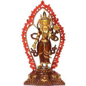   of Nepal   Copper Sculpture Gilded with 24 Karat Gold