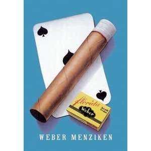  Weber Menziken Cigars   12x18 Framed Print in Black Frame 