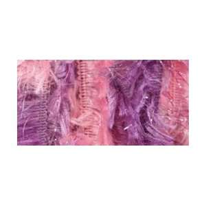  Bernat Boa Yarn Pink Purple Glitter; 3 Items/Order
