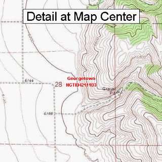   Topographic Quadrangle Map   Georgetown, Idaho (Folded/Waterproof