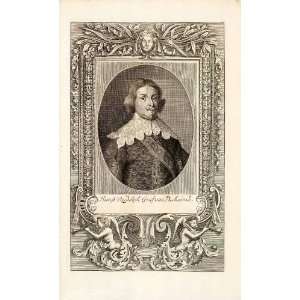  1722 Copper Engraving Portrait Hans Rudolph Graf Von 