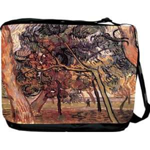  Van Gogh Art Study of Pine Trees Messenger Bag   Book Bag 