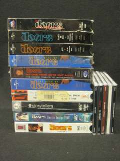 DOORS MUSIC & BOOK COLLECTION   8 VHS TAPES, 5 CDS, 4 BOOKS   Very 