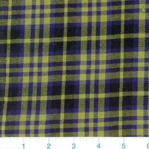  45 Wide Stretch Yarn dyed Suiting Olive /Blue Plaid 