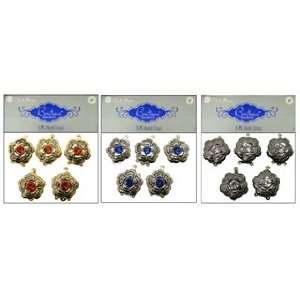 Blue Moon Clasps Boutique Select Metal Box Flower A Assorted (6 Pack)