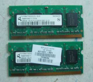 TWO  256mb 1Rx16 PC2 5300S RAM MEMORY CHIP LAPTOP  