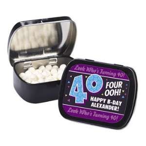 Personalized Look Whos Turning 40 Tins With Mints   Candy & Mints