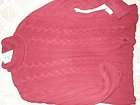 Cabelas for Women Purple Cotton Cable Knit Crew Neck Sweater L Large 