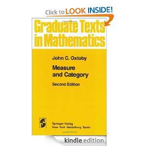   Texts in Mathematics) John C. Oxtoby  Kindle Store