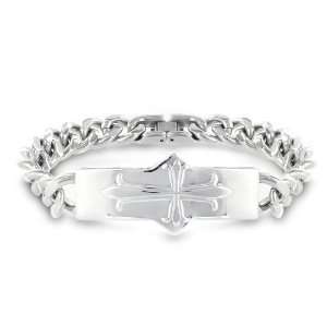   Steel Chain Bracelet with Medieval Cross West Coast Jewelry Jewelry