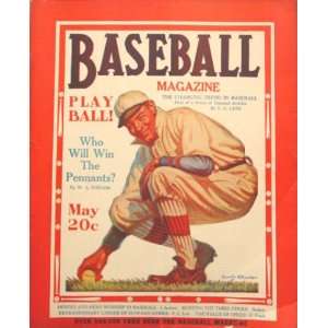  Baseball Magazine Cover Stooping Player