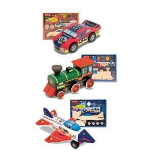    Your Own Race Car + Train + Jet Plane Kits + Free Gift Toys & Games