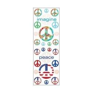   Paper House Rub On Glitter Peace Sign RUBGL 20; 3 Items/Order Home