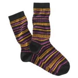   for Target Womens Purple Black Striped Crew Socks (shoe sizes 4 10