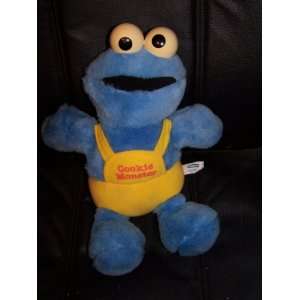  Playskool Vintage Cookie Monster Plush With Rattle Inside 