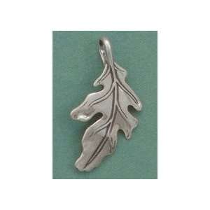  Sterling Silver Oak Leaf Slide, 1 5/16 inch (incl bail) Jewelry