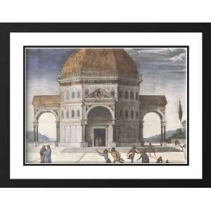 Perugino, Pietro 38x28 Framed and Double Matted Christ Handing the 