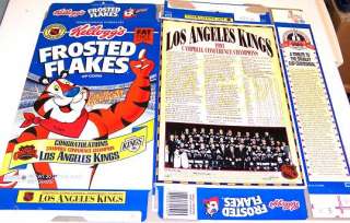 This is for one 1993 Los Angeles Kings Frosted Flakes Cereal Box. Box 