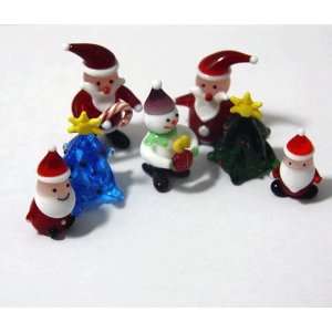  Christmas Holiday Collection   Hand Blown Glass Figurines 