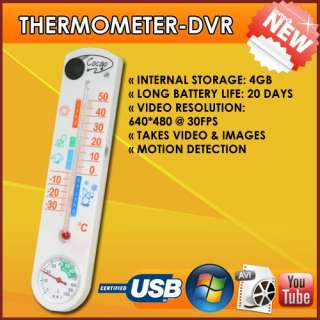 Hidden Camera Thermometer DVR Spy Motion Detection  