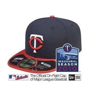 Minnesota Twins Authentic Road Performance 59FIFTY On Field Cap w/2010 