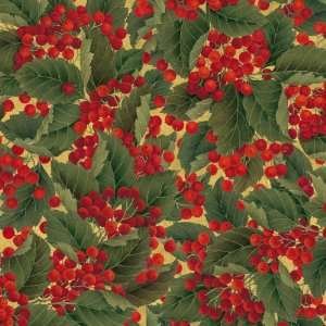 Caspari Christmas Berries 9 Foot Christmas Wrapping Paper Roll  