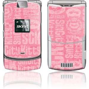  Sin City Kitty Pink Distressed skin for Motorola RAZR V3 