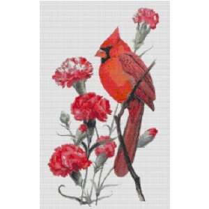  Ohio State Bird and Flower Counted Cross Stitch Pattern 